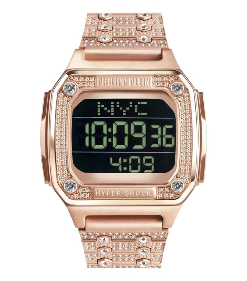 Philipp Plein Hyper Shock Stainless Steel & Crystal Watch In Rose Gold