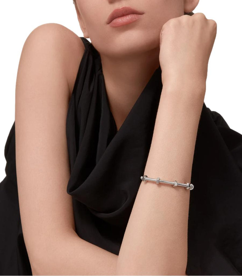 Cartier 18k White Gold Ecrou Bangle