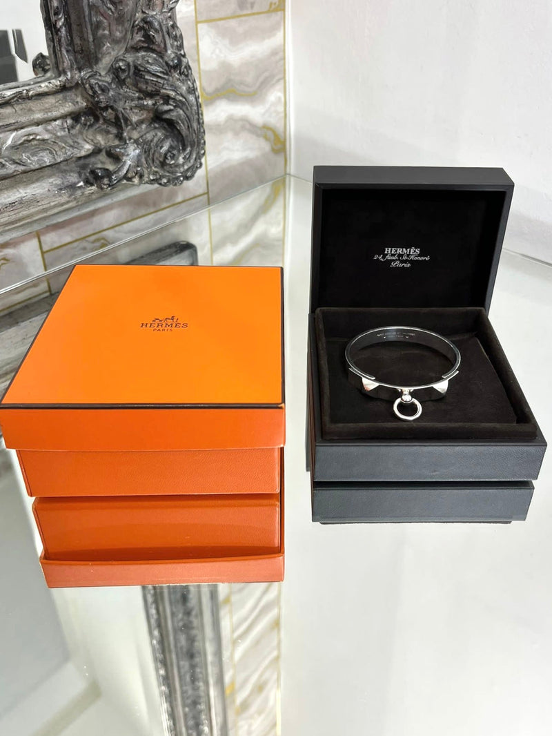 Hermes Collier De Chien Sterling Silver Bracelet/Bangle