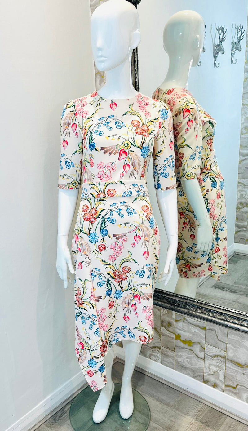 Peter Pilotto Floral Asymmetric Dress. Size 10UK