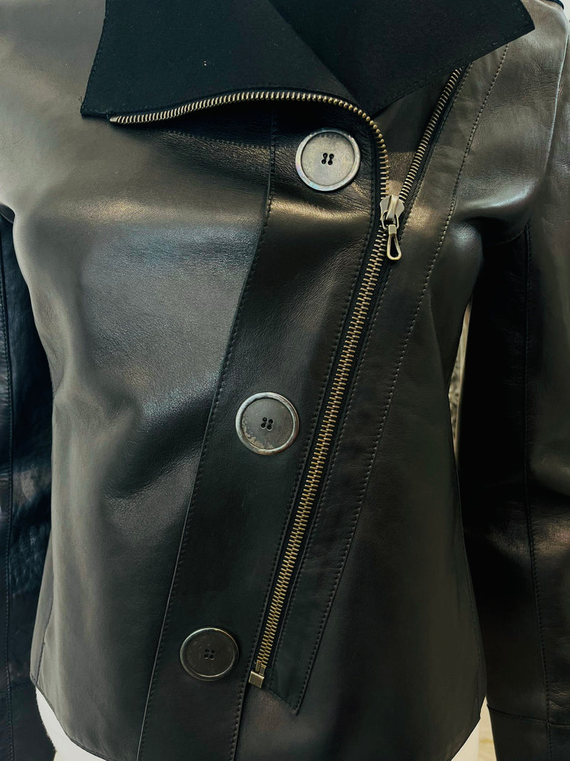 Lanvin Lambskin Leather Jacket. Size 34FR