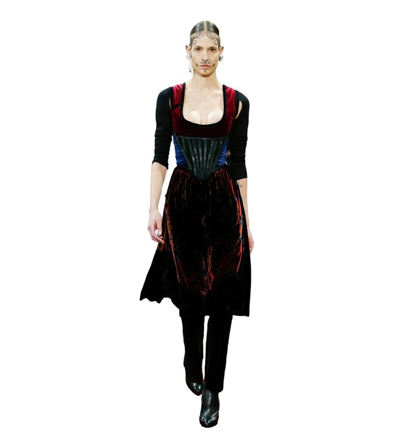 Givenchy Vintage Velvet Trim Corset. Size 40FR