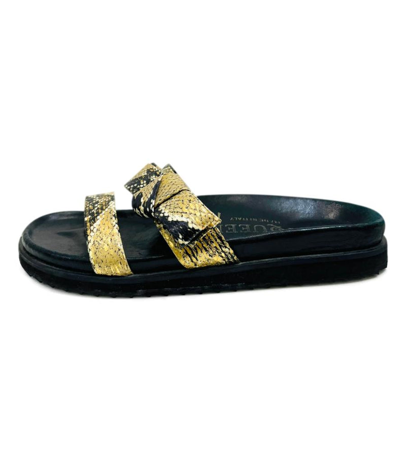 Alexander McQueen Snakeskin Slides. Size 38