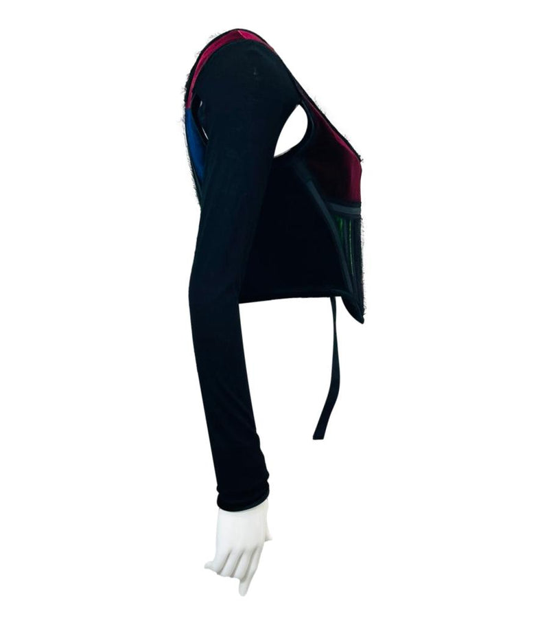 Givenchy Vintage Velvet Trim Corset. Size 40FR