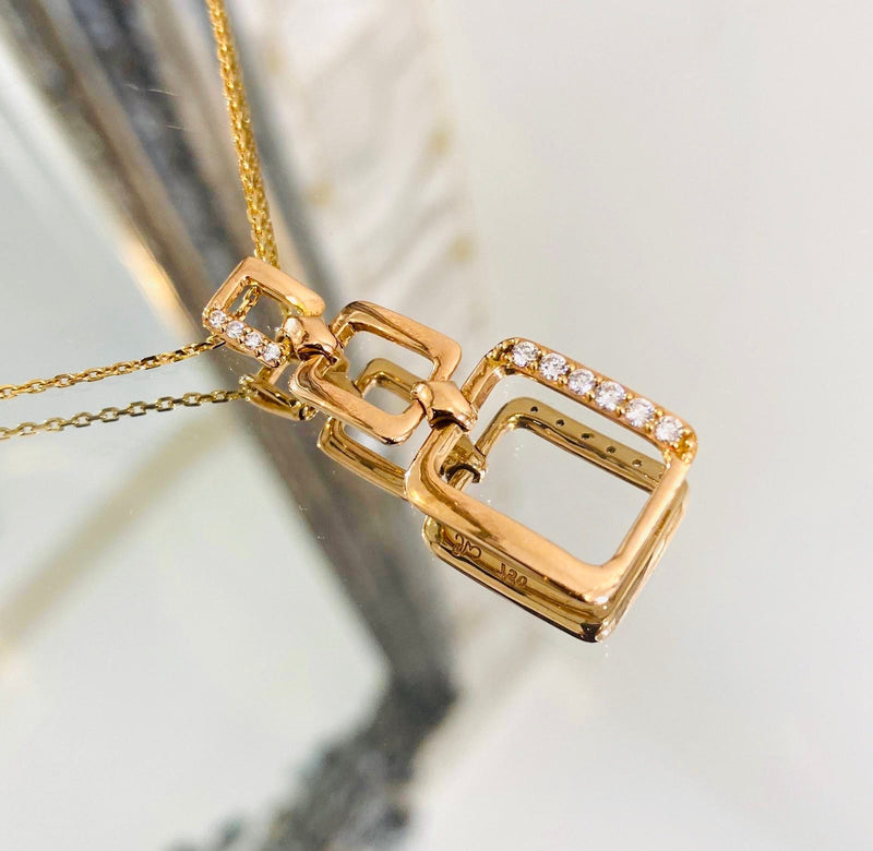 18k Rose Gold & Diamond Necklace
