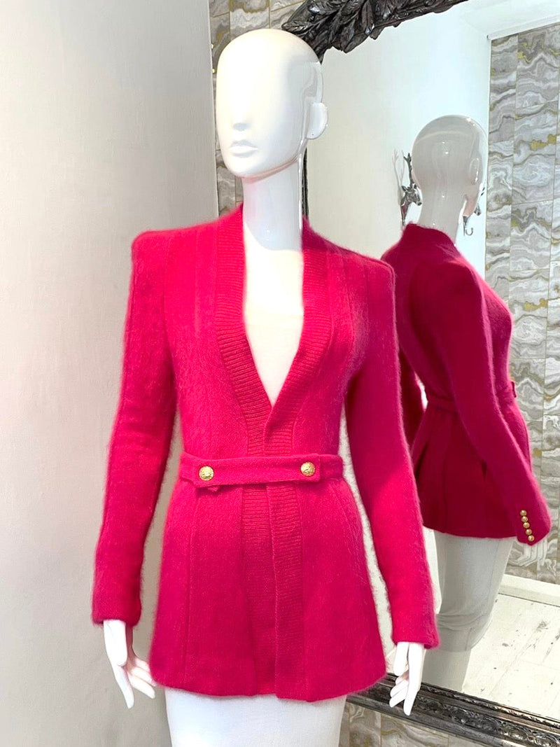 Balmain Angora Wool Jacket. Size 36IT
