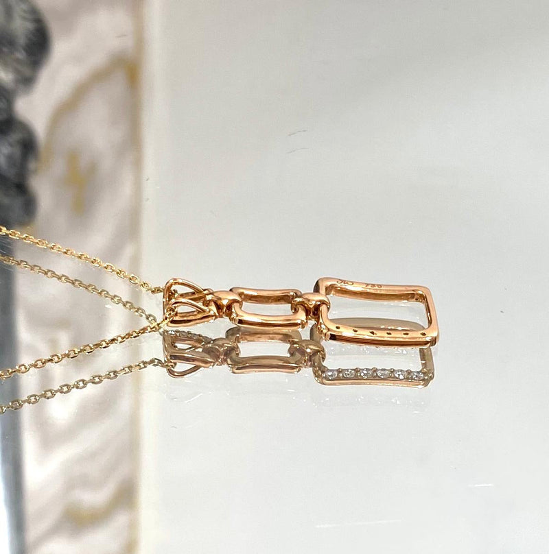 18k Rose Gold & Diamond Necklace