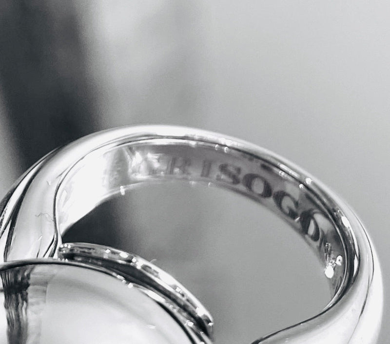 De Grisogono 18k White Gold Boule Ring