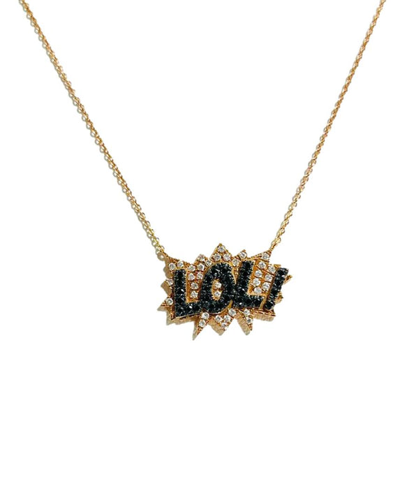 DK Diane Kordas Pop Art 18k Gold & Diamond Necklace