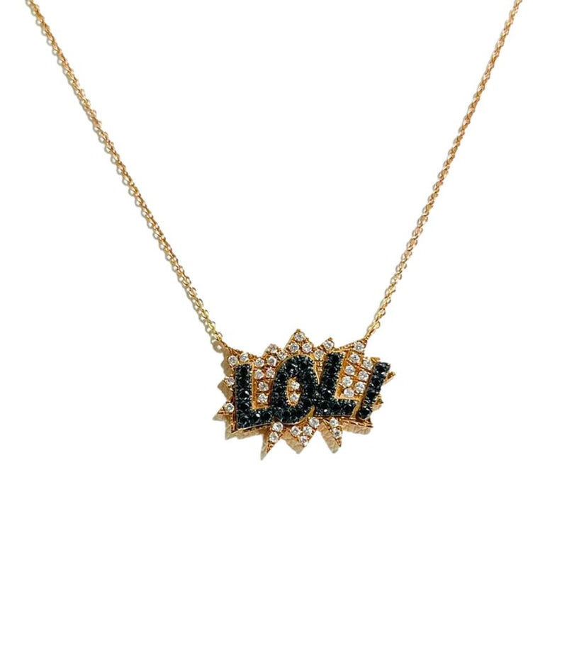 DK Diane Kordas Pop Art 18k Gold & Diamond Necklace