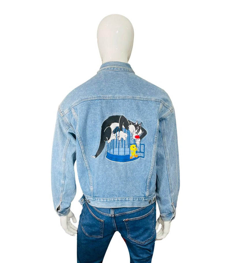 Levi's Vintage Acme Cartoon Embroidered Denim Jacket. Size M