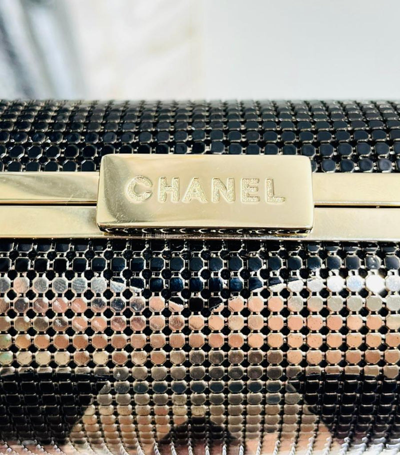 Chanel Chainmail 'CC' Logo  Hologram Minaudiere Bag