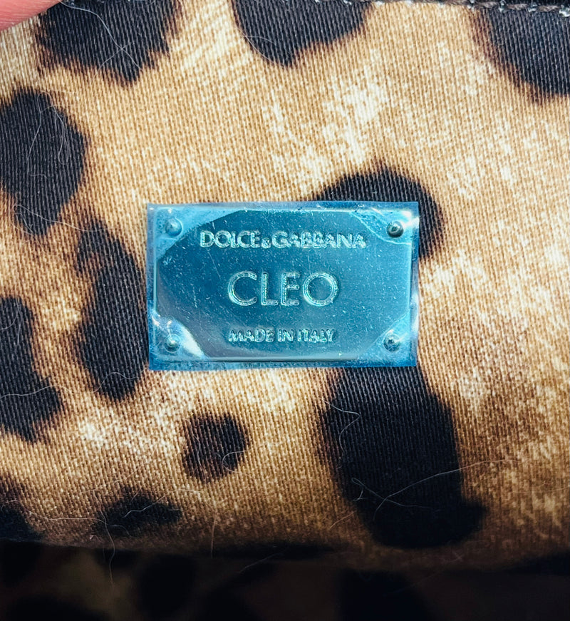 Dolce & Gabbana  Logo Wristlet Rabbit Fur Clutch Bag