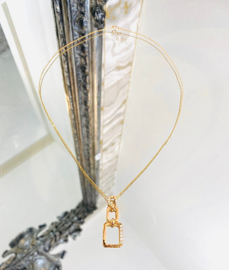 18k Rose Gold & Diamond Necklace