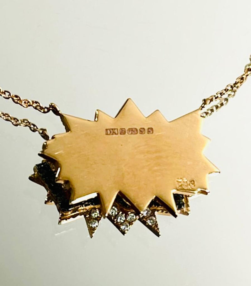 DK Diane Kordas Pop Art 18k Gold & Diamond Necklace