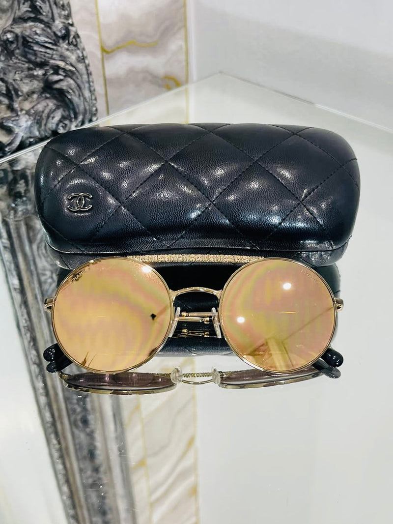 Chanel Mirrored Round Sunglasses