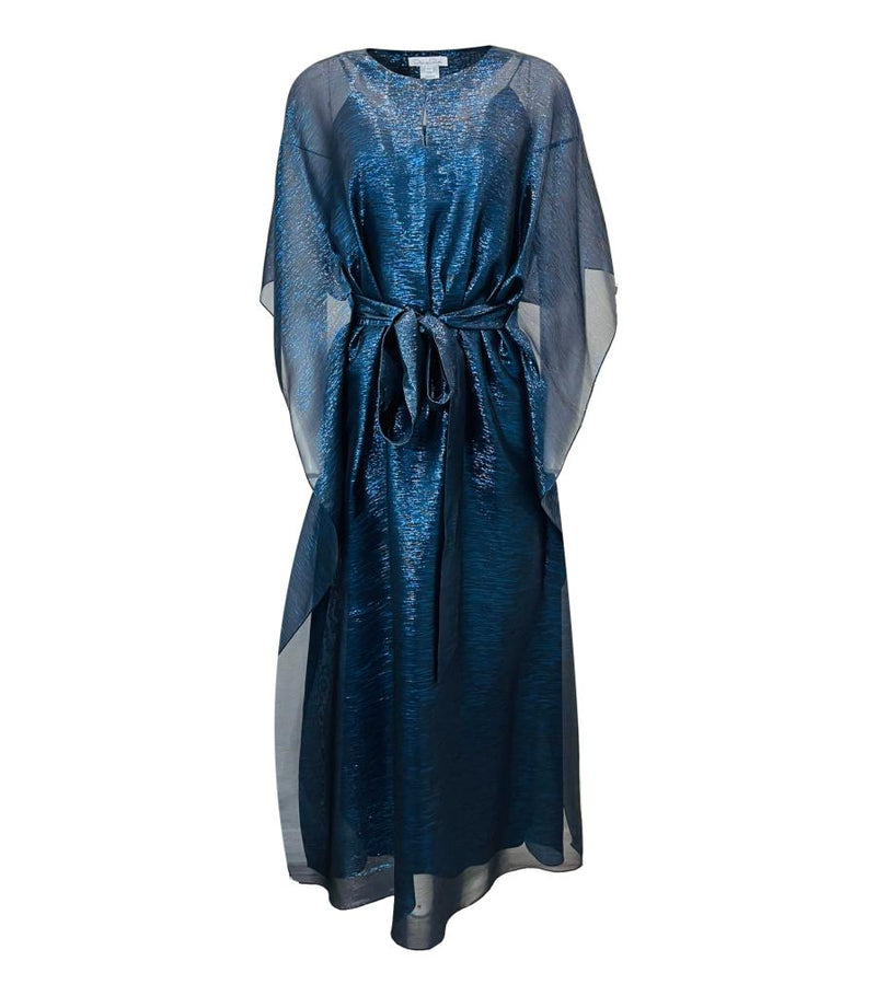 Oscar De La Renta Metallic Silk Evening Dress. Size M