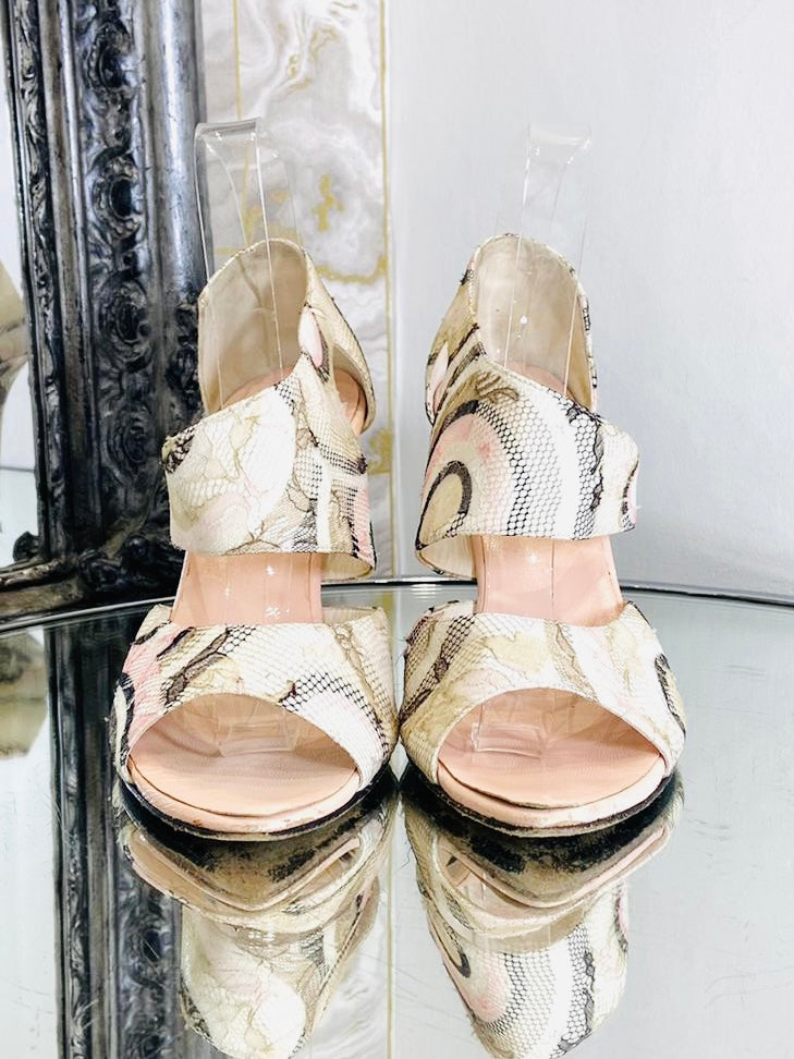 Chanel Snake Skin D'Orsay Heels. Size 40