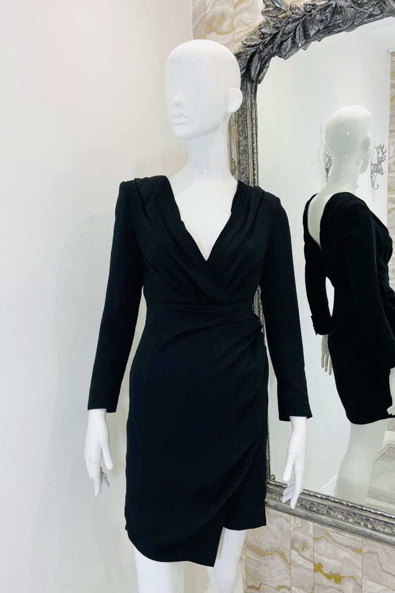 Saint Laurent Ruched Dress. Black Size 36FR