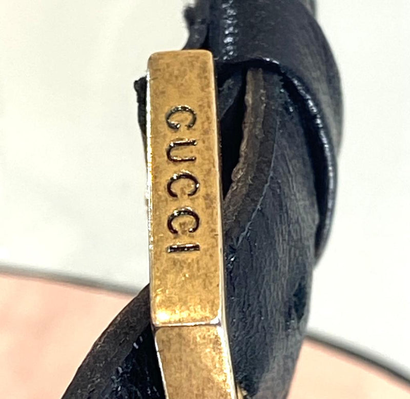 Gucci Crystal/Leather Espadrille Sandals. Size 36.5