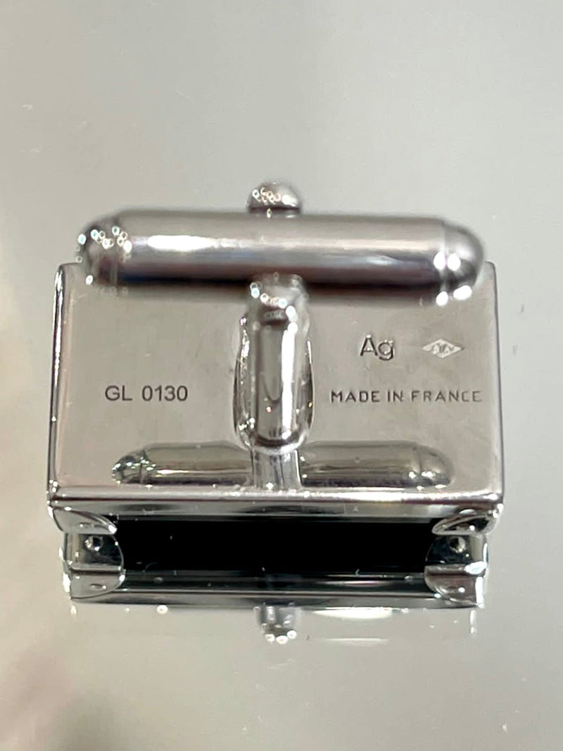Louis Vuitton Sterling Silver Logo Cuff Links