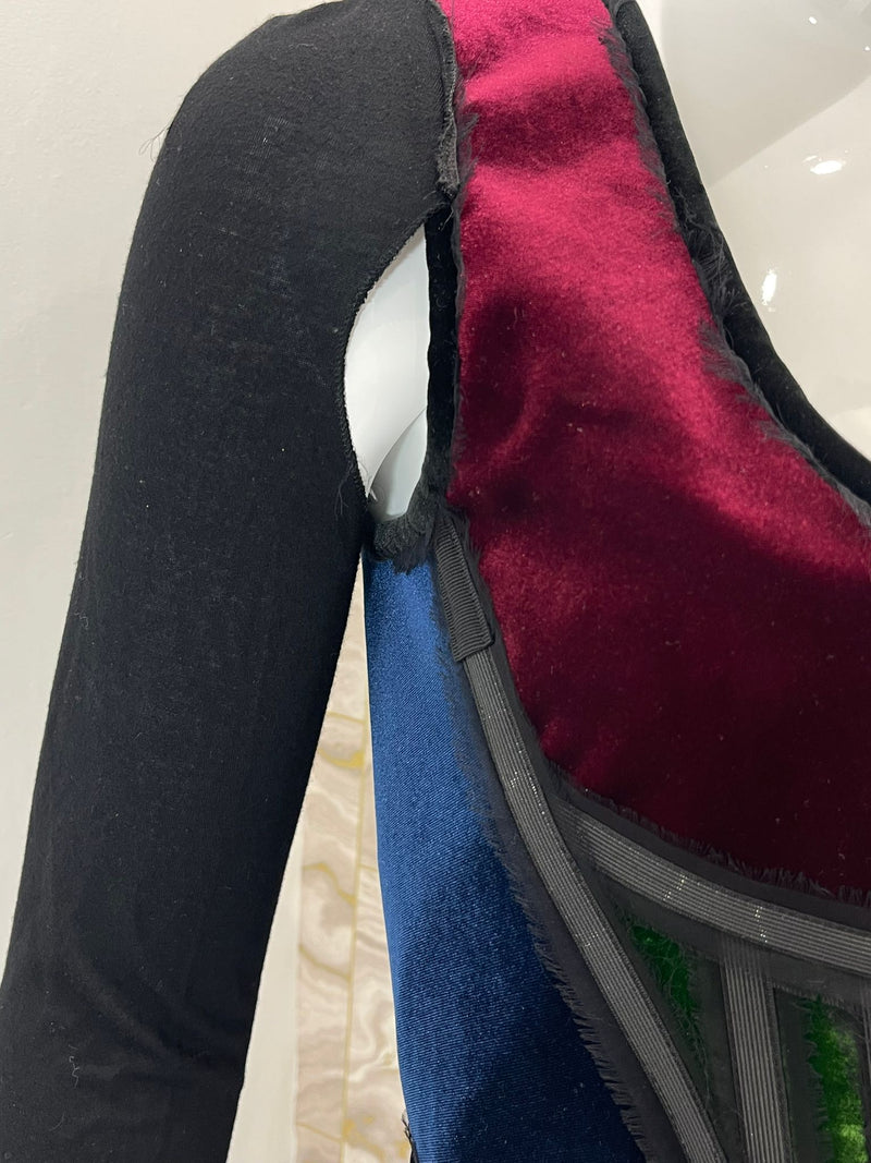 Givenchy Vintage Velvet Trim Corset. Size 40FR