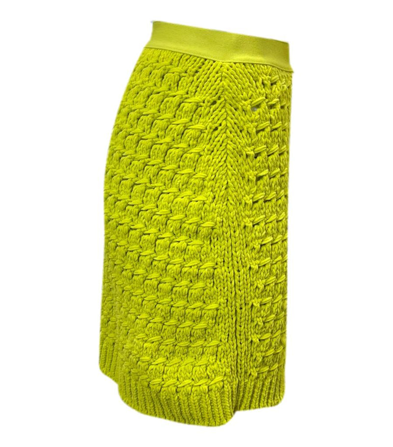 Bottega Veneta Cable Knit Chenille Mini Skirt. Size S