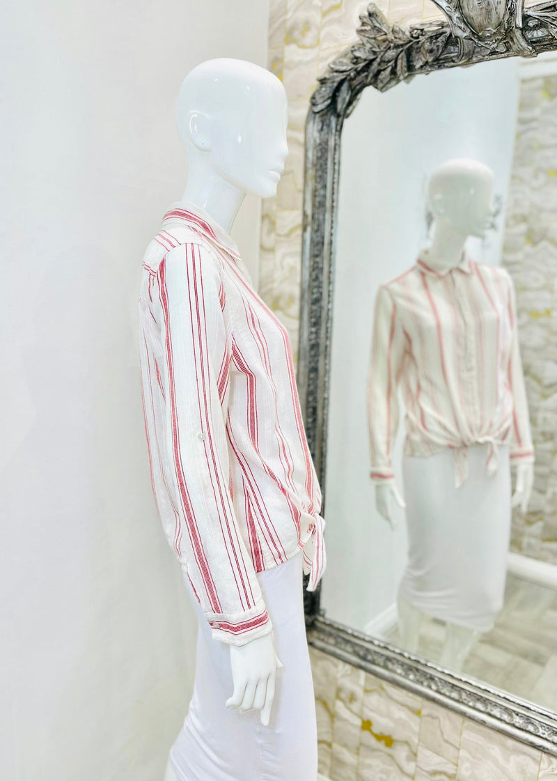 Melissa Odabash Striped Cotton Shirt. Size M