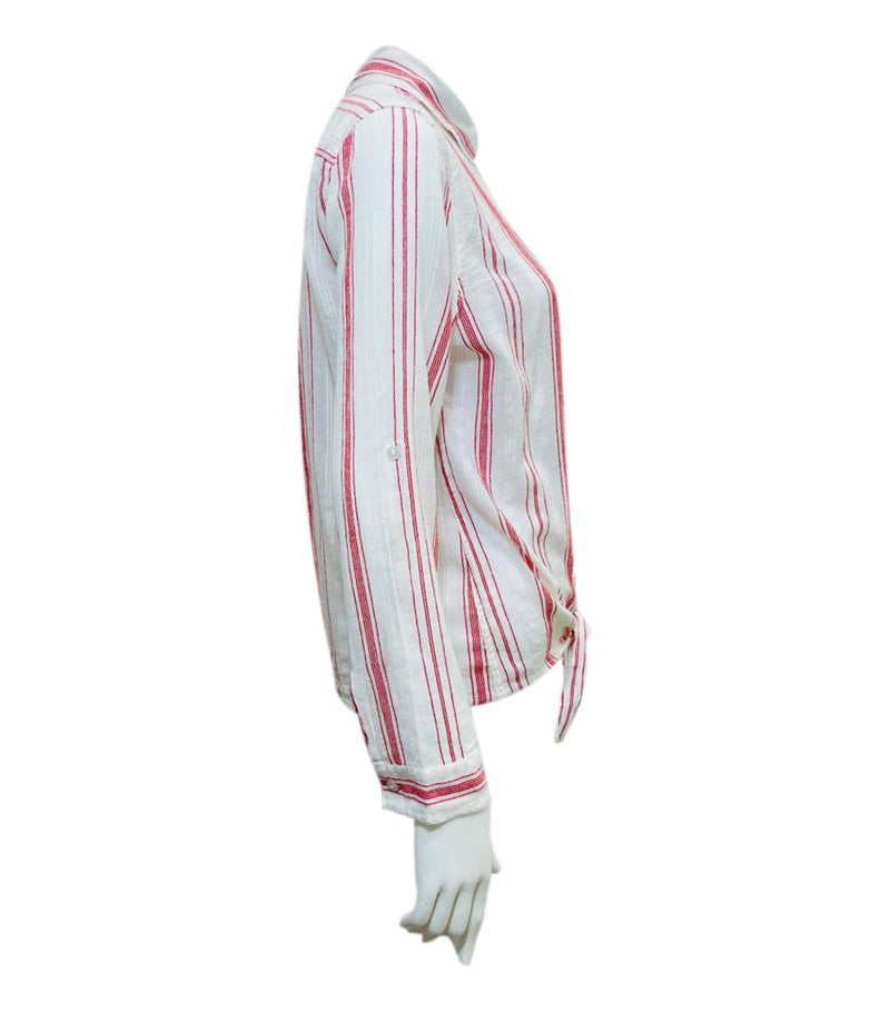 Melissa Odabash Striped Cotton Shirt. Size M