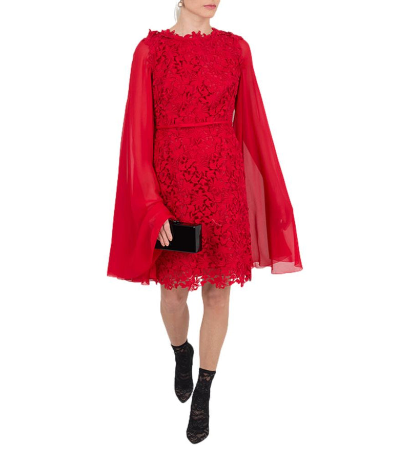 Giambattista Vali Guipure Lace Cape Dress. Size 42IT