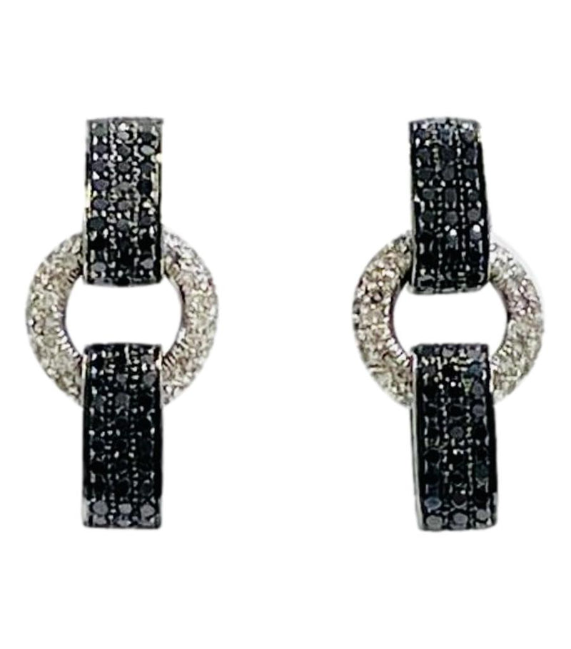 Diamond Link Drop Earrings 18k Gold