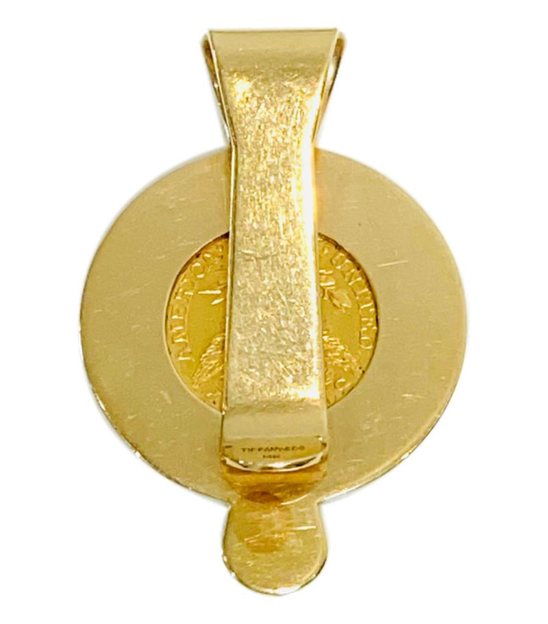 Tiffany & Co 22k Gold Coronet Head Quarter Eagle Coin Money Clip