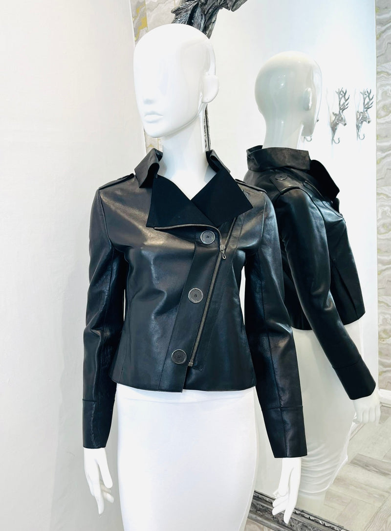 Lanvin Lambskin Leather Jacket. Size 34FR