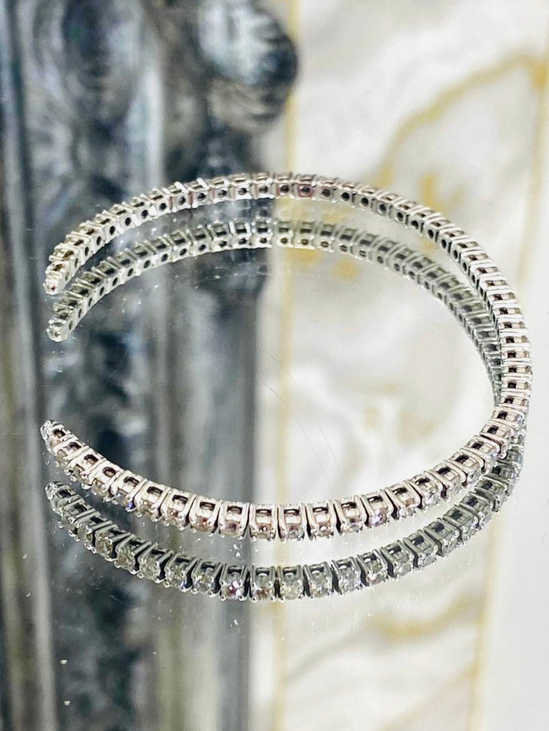 Platinum Diamond Flexible Tennis Bangle