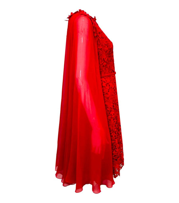 Giambattista Vali Guipure Lace Cape Dress. Size 42IT
