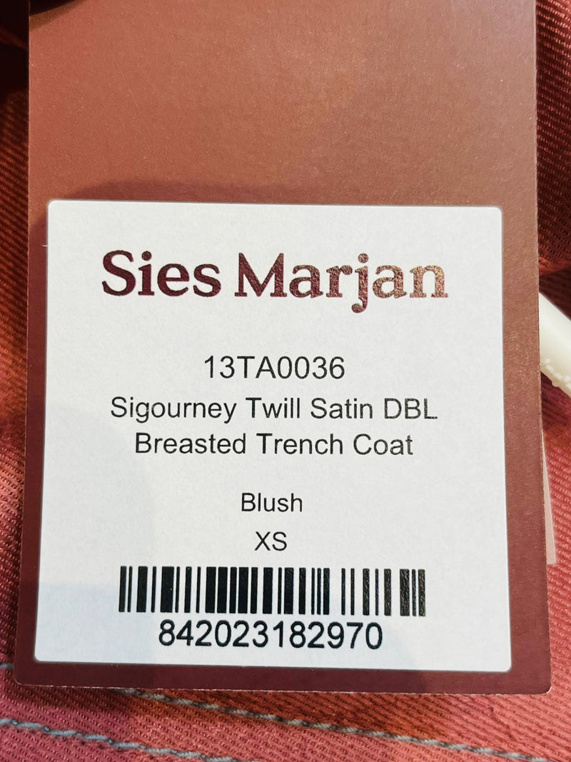 Sies Marjan Satin-Twill Trench Coat. Size XS