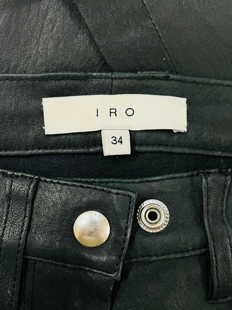 Iro Leather Trousers. Size 34FR