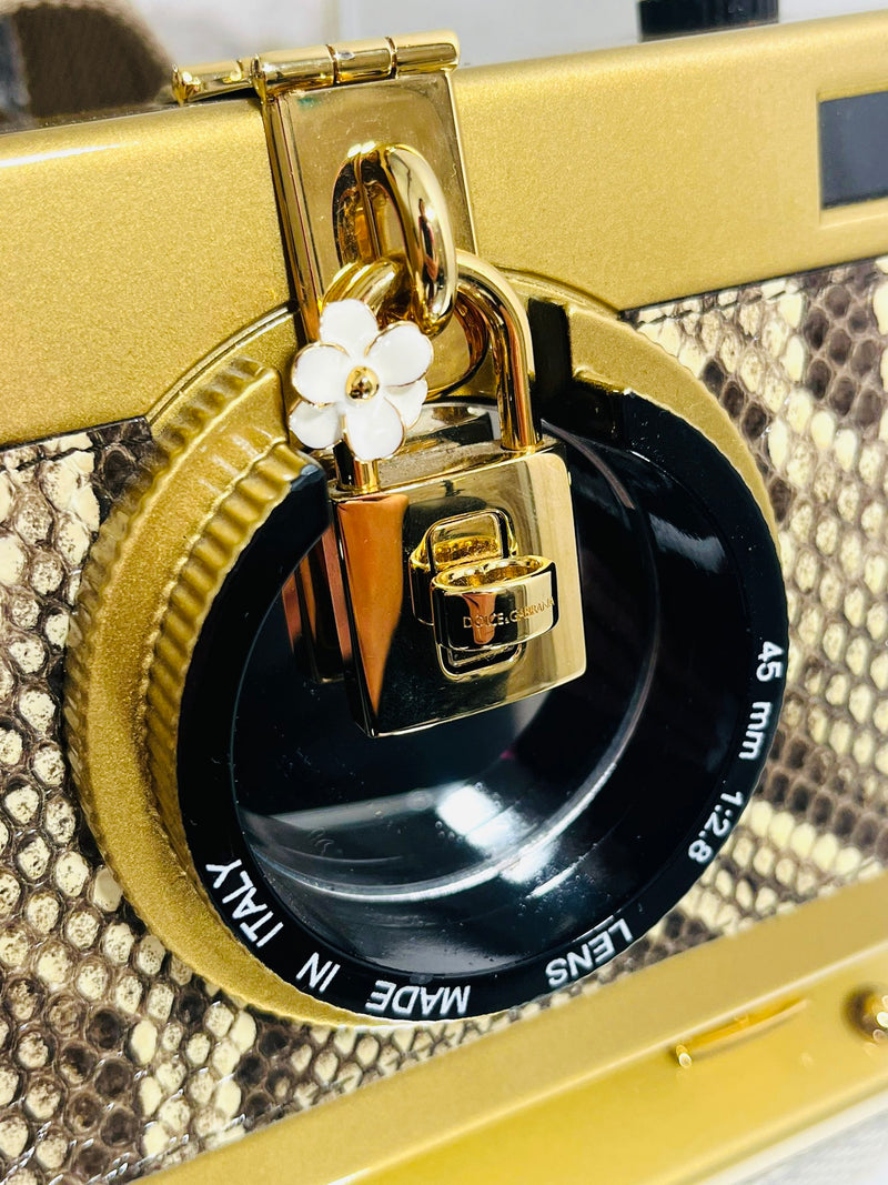 Dolce & Gabbana Snakeskin Camera Bag