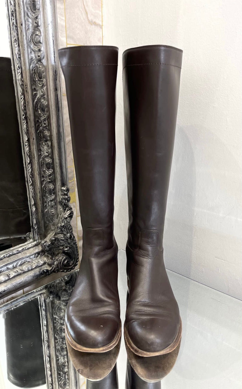 Loro Piana Leather Riding Boots. Size 40