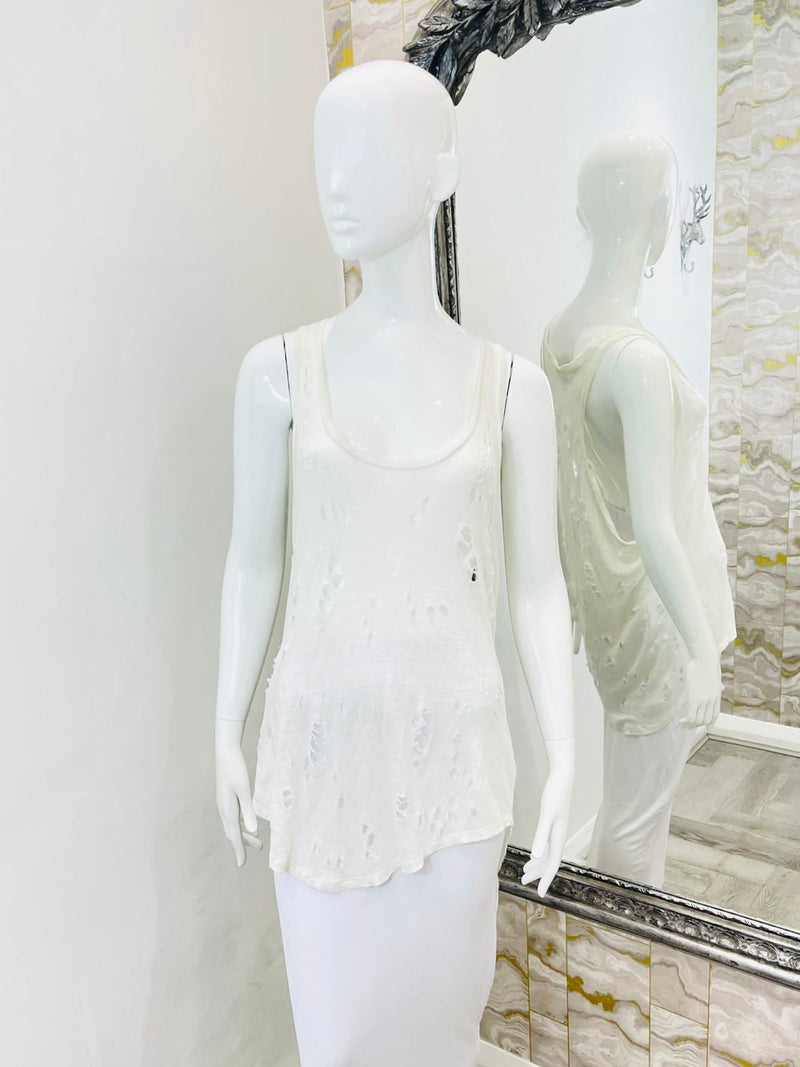 Iro Linen Distressed Vest Top. Size 1