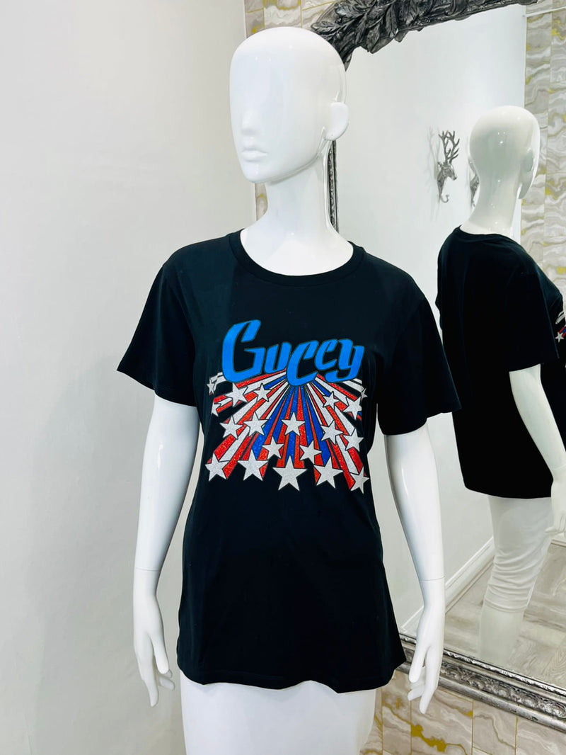 Gucci 'Guccy' Logo T-Shirt. Size S