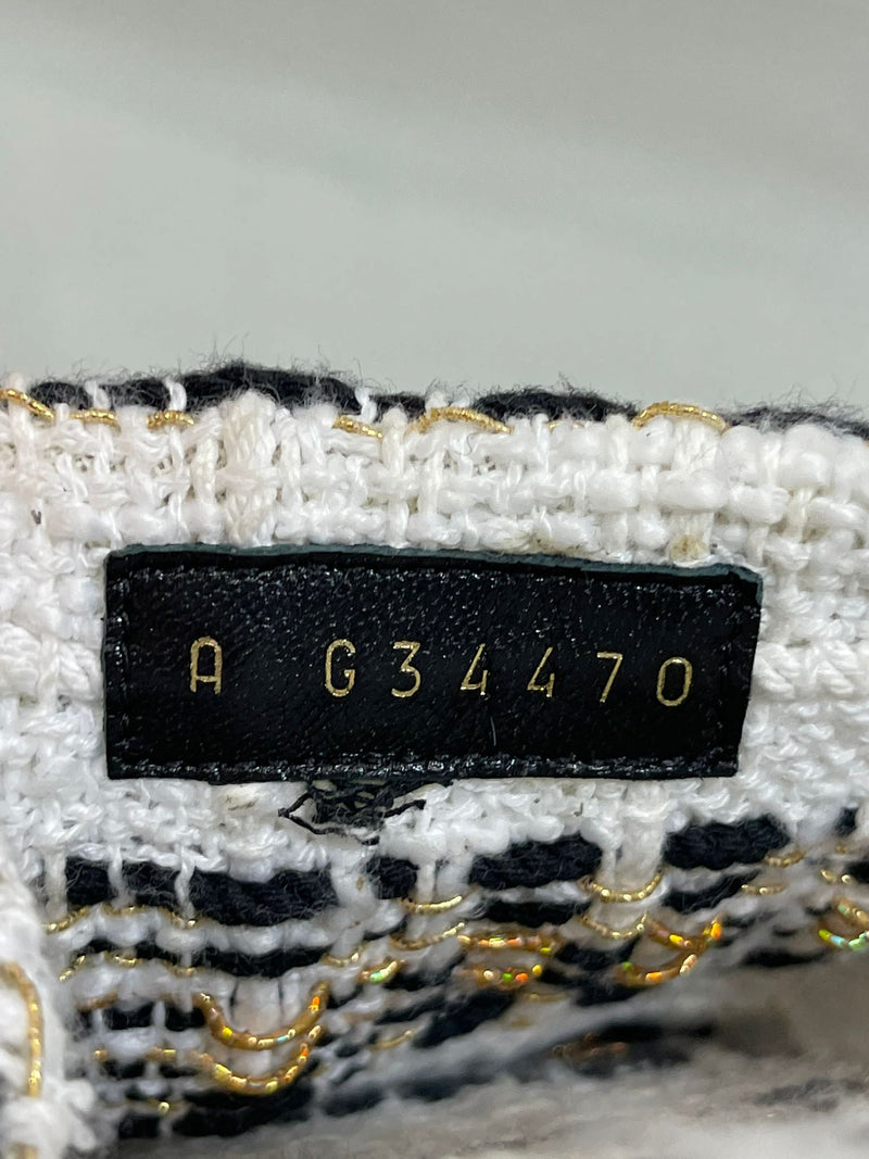 Chanel Tweed 'CC' Logo Slippers. Size S