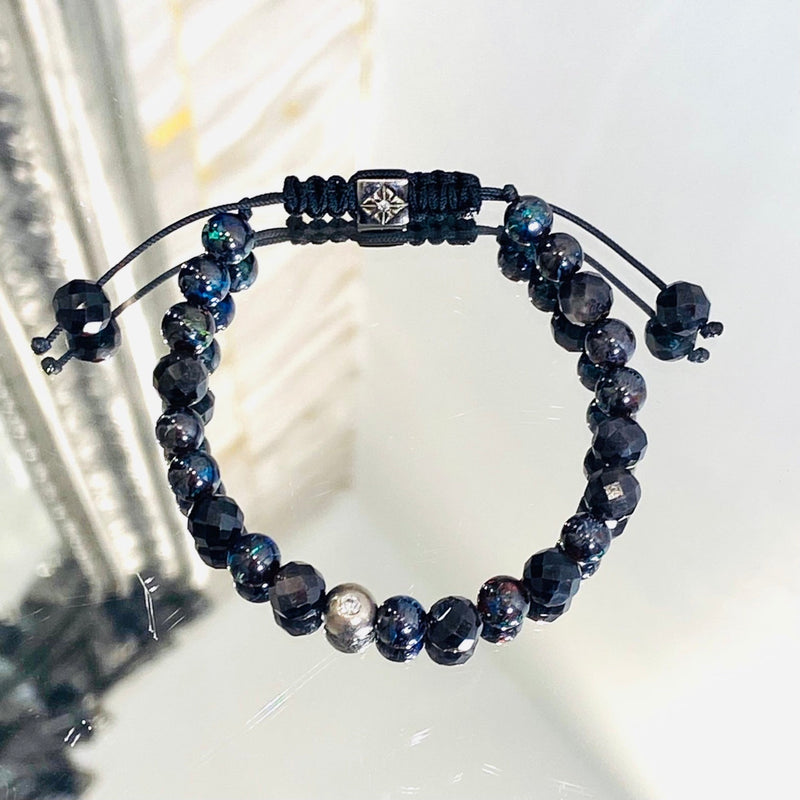 Shamballa Jewels Bracelet 18k White Gold with Opal & Sapphire