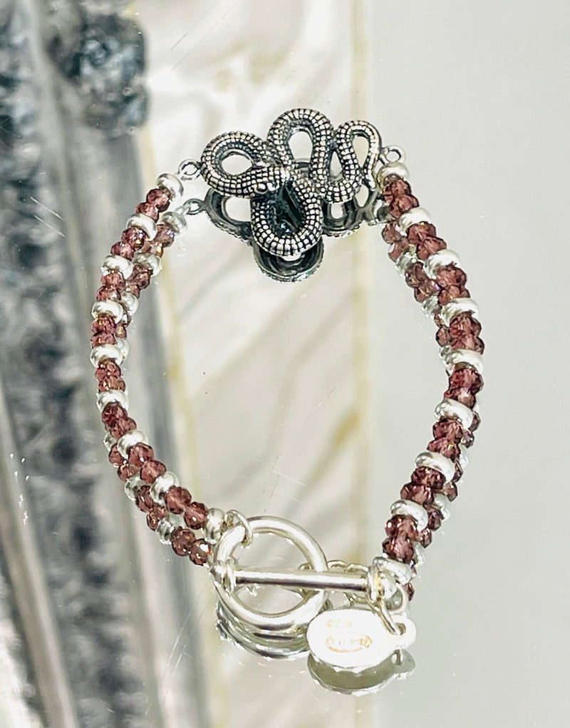Ilari Silver & Gemstone Snake Bracelet