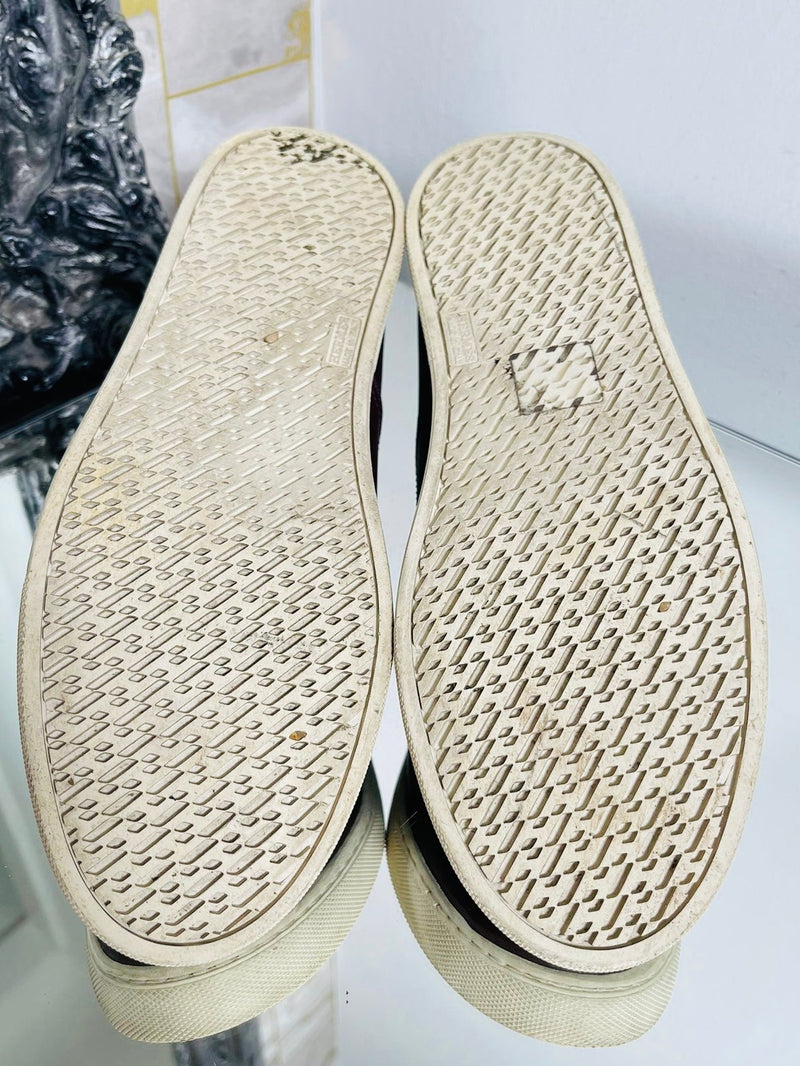 Hermes Leather & Lizard Skin 'H' Sneakers. Size 40
