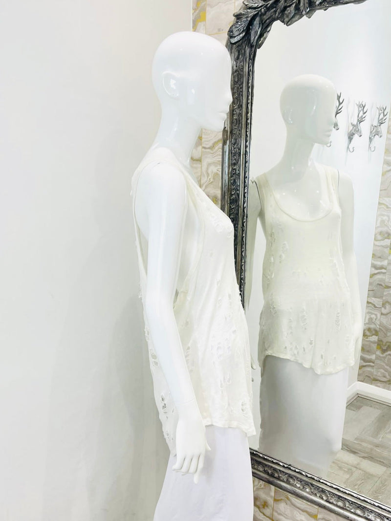 Iro Linen Distressed Vest Top. Size 1