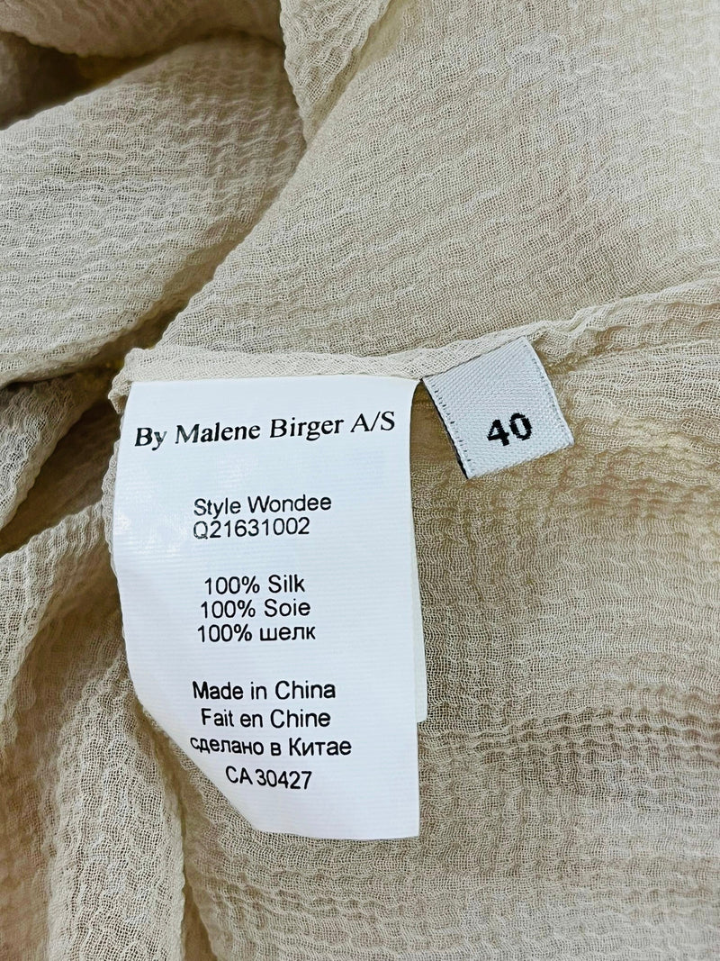 Malene Birger  Silk Ruffle Studded Top. Size 40FR