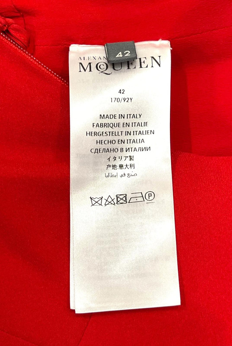 Alexander McQueen Lace One Shoulder Gown. XS