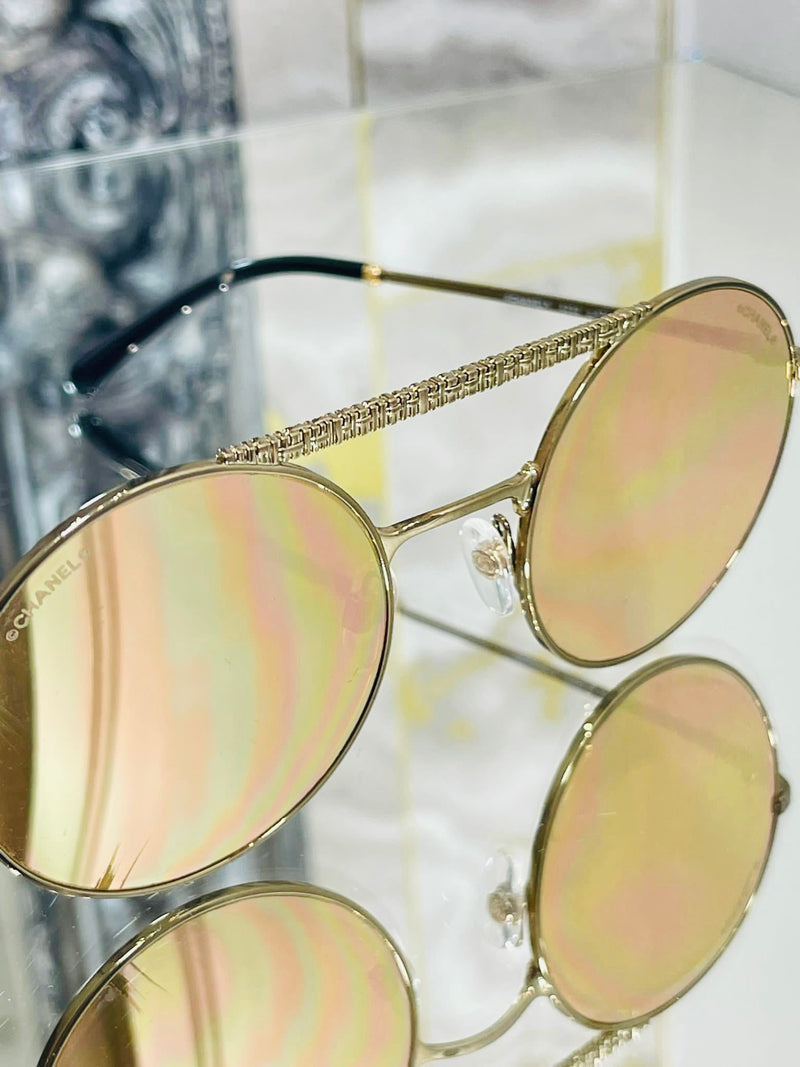 Chanel Mirrored Round Sunglasses