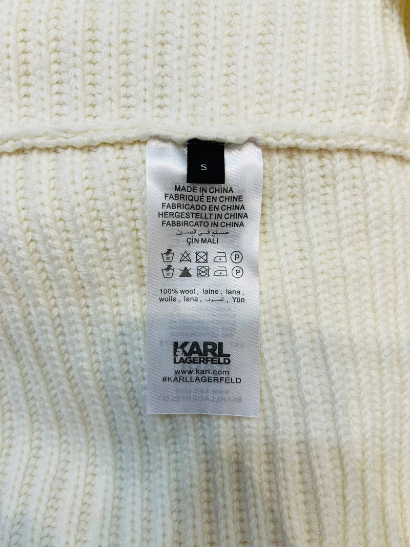 Karl Lagerfeld Roll Neck Wool Jumper. Size S